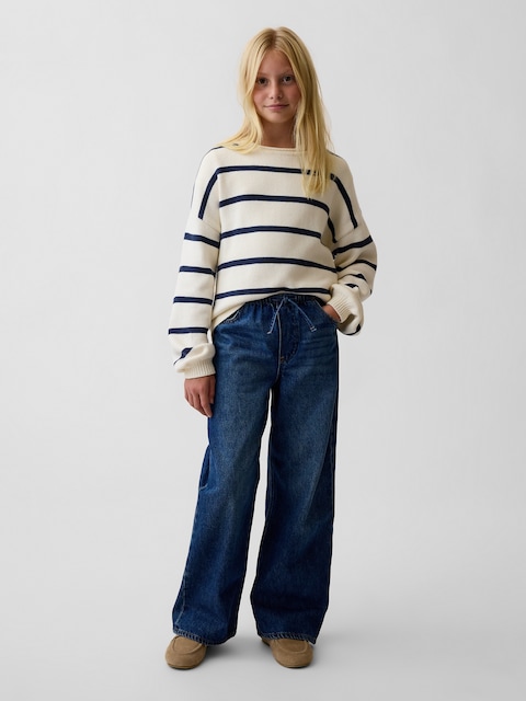 Kids Low Rise Stride Easy Wide-Leg Jeans