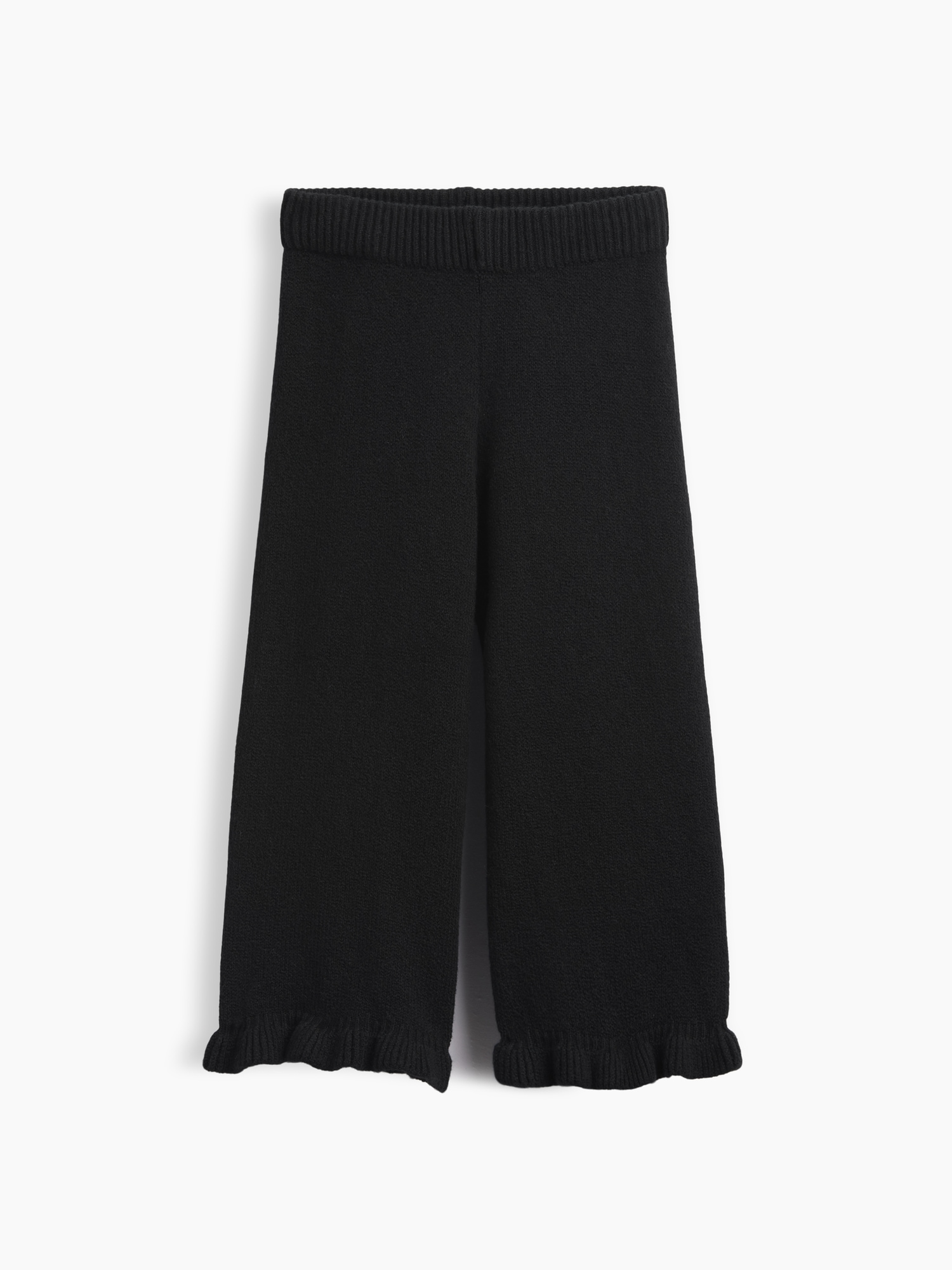 Брюки Gap CashSoft Ruffle Wide-Leg Pants для малышей, цвет: Чёрный — фото 2