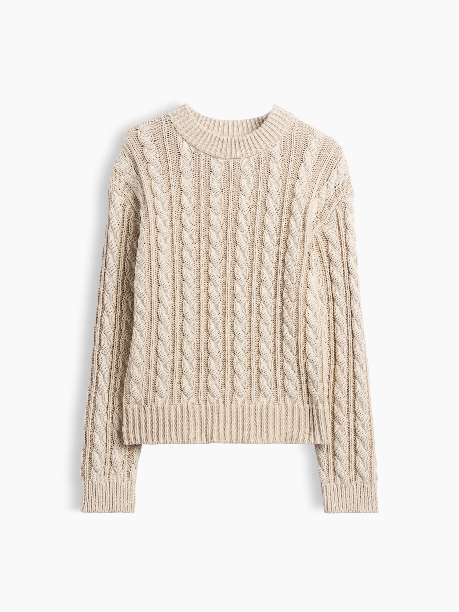Детский свитер Gap Cable-Knit, цвет: Берёзовый — фото 2
