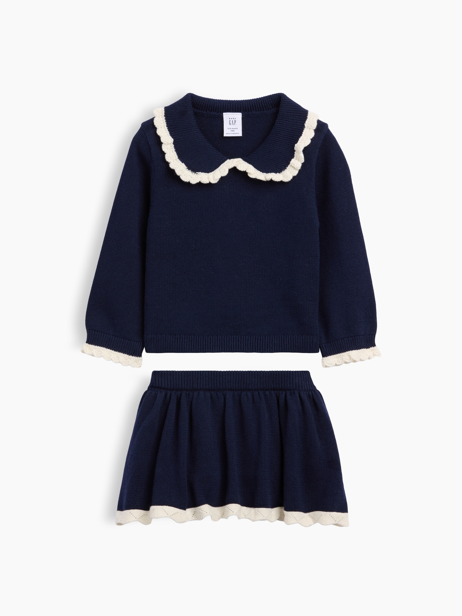 Baby Sweater Skort Set