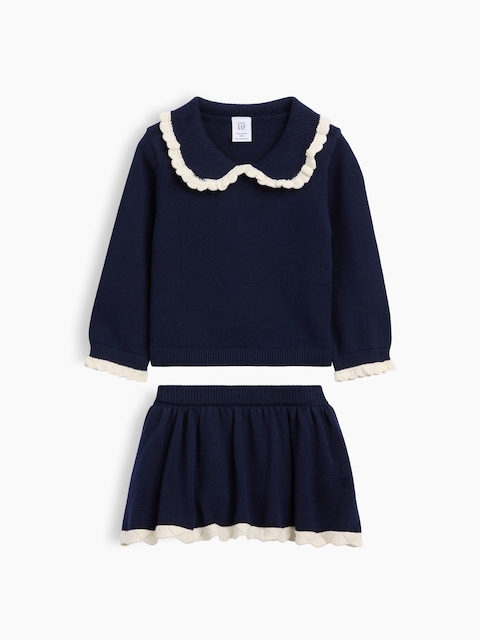 Baby Sweater Skort Set