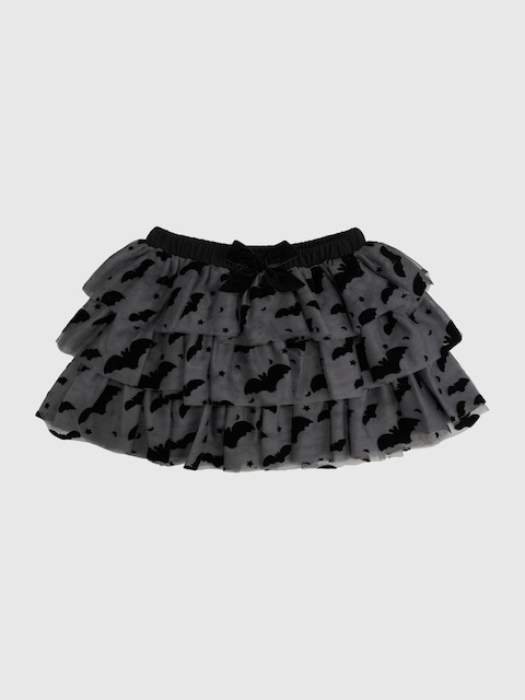 Sweet Wink Flocked Bats Halloween Bow Tiered Tutu