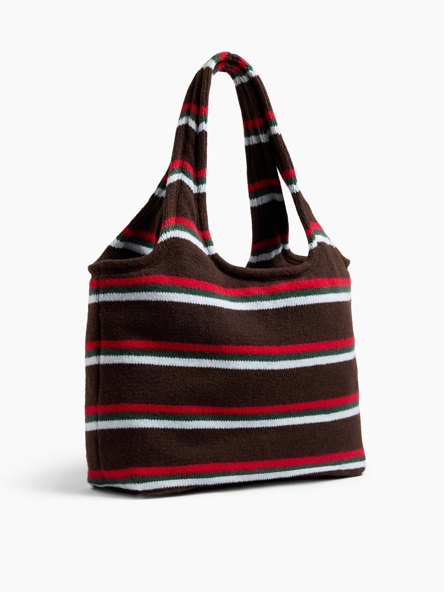 Женская сумка Gap CashSoft Tote, цвет: Коричневый разноцветный полосатый — фото 3