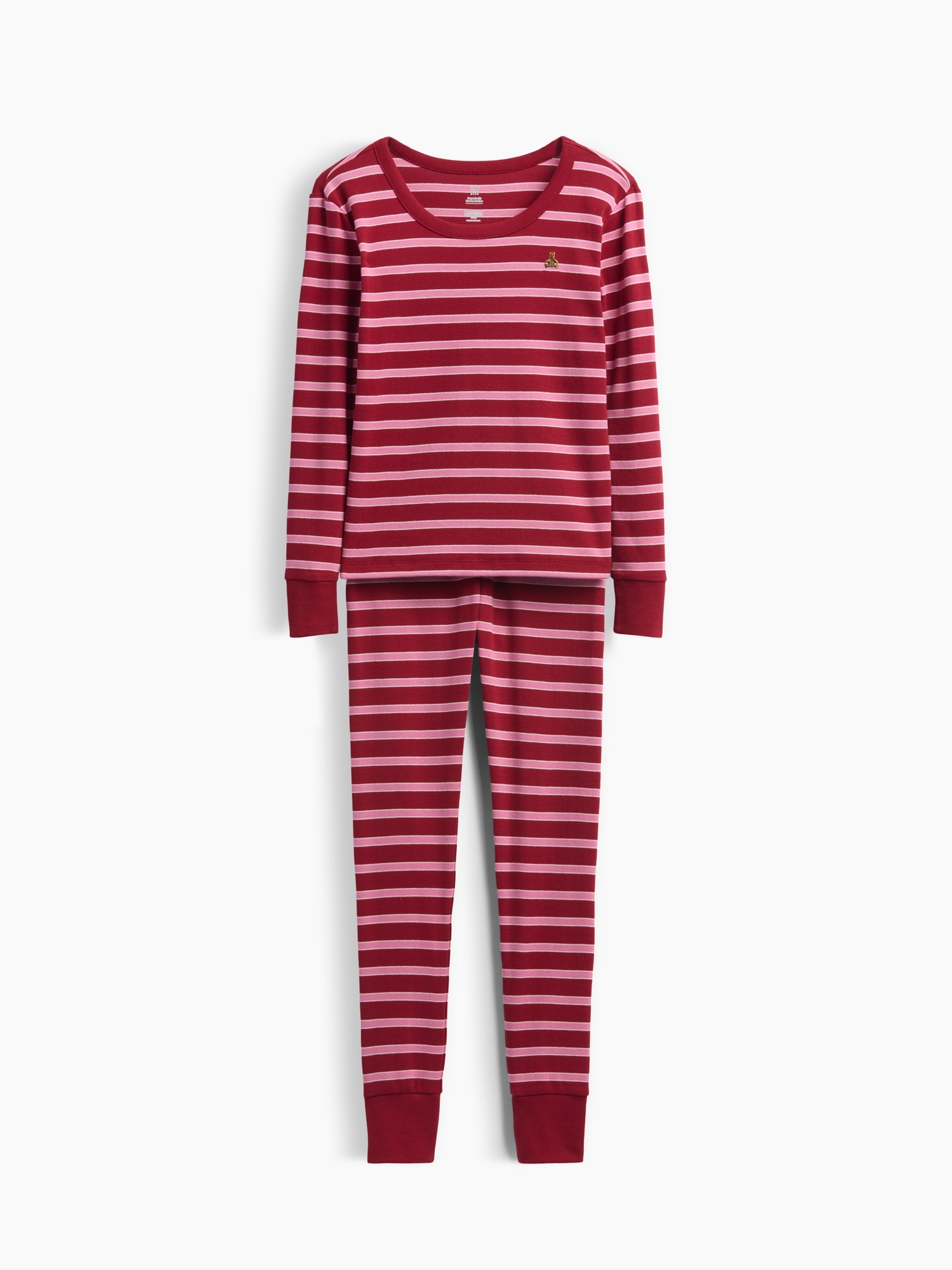 Gap Kids Organic Brushed Cotton Pj Set In Red