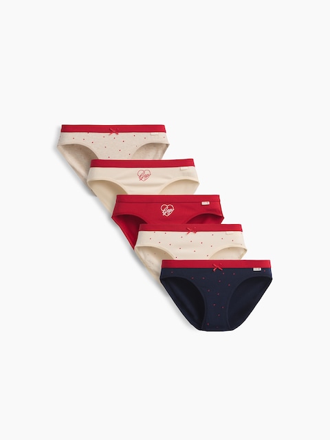 Kids Organic Stretch Cotton Bikini Briefs (5-Pack)