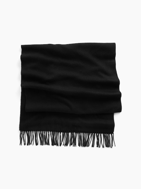 Wool-Blend Fringe Scarf