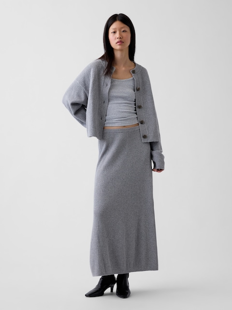 CashSoft Rib Sweater Maxi Skirt
