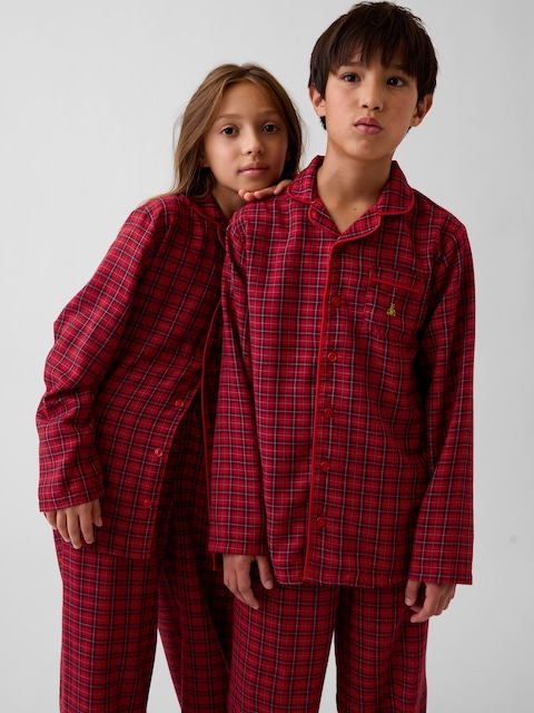 Kids Flannel Plaid PJ Set