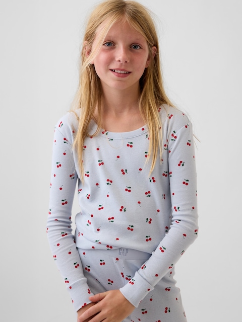 Kids Organic Brushed Cotton Print PJ Set