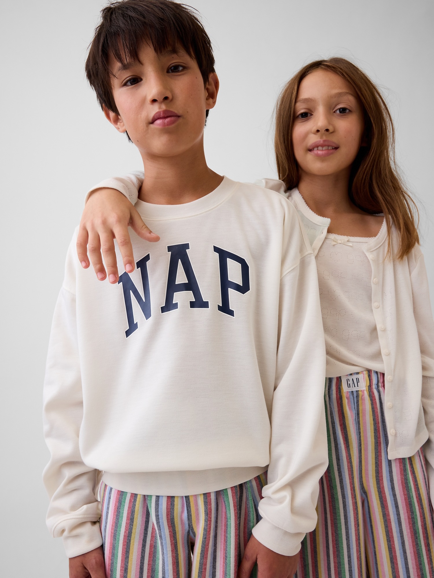 Пижамные брюки для детей, фланель — Gap, цвет: Happy Stripes