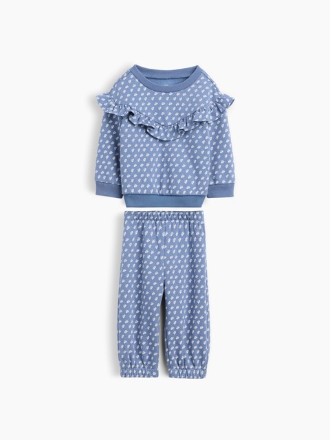 Baby VintageSoft Ruffle Sweat Set