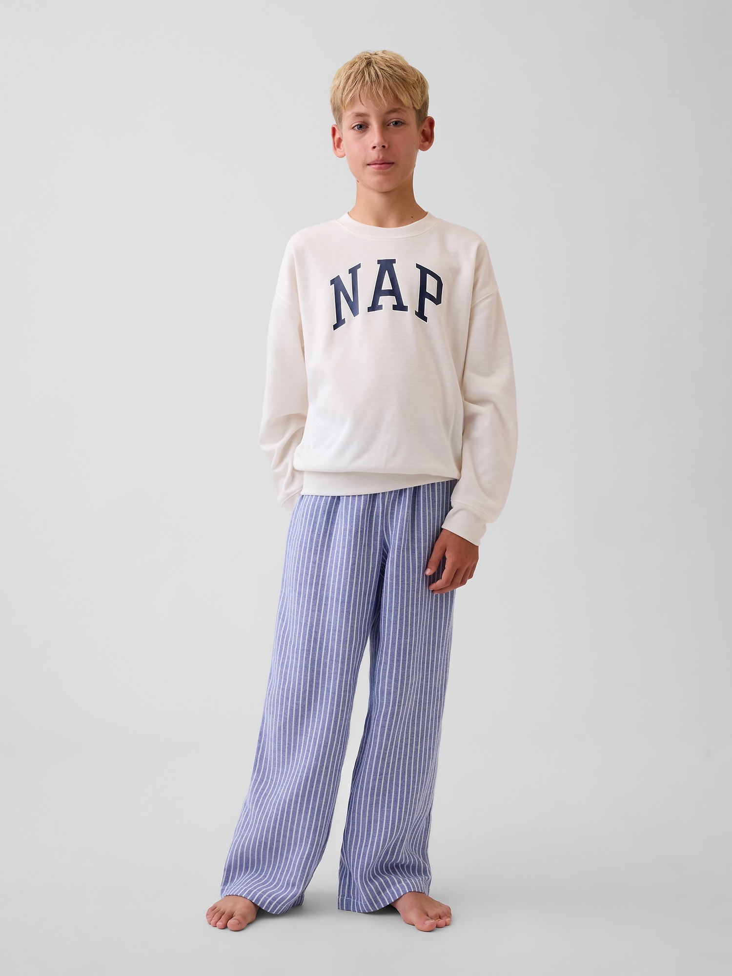 Пижамные брюки для детей, фланель — Gap, цвет: Синий — фото 3