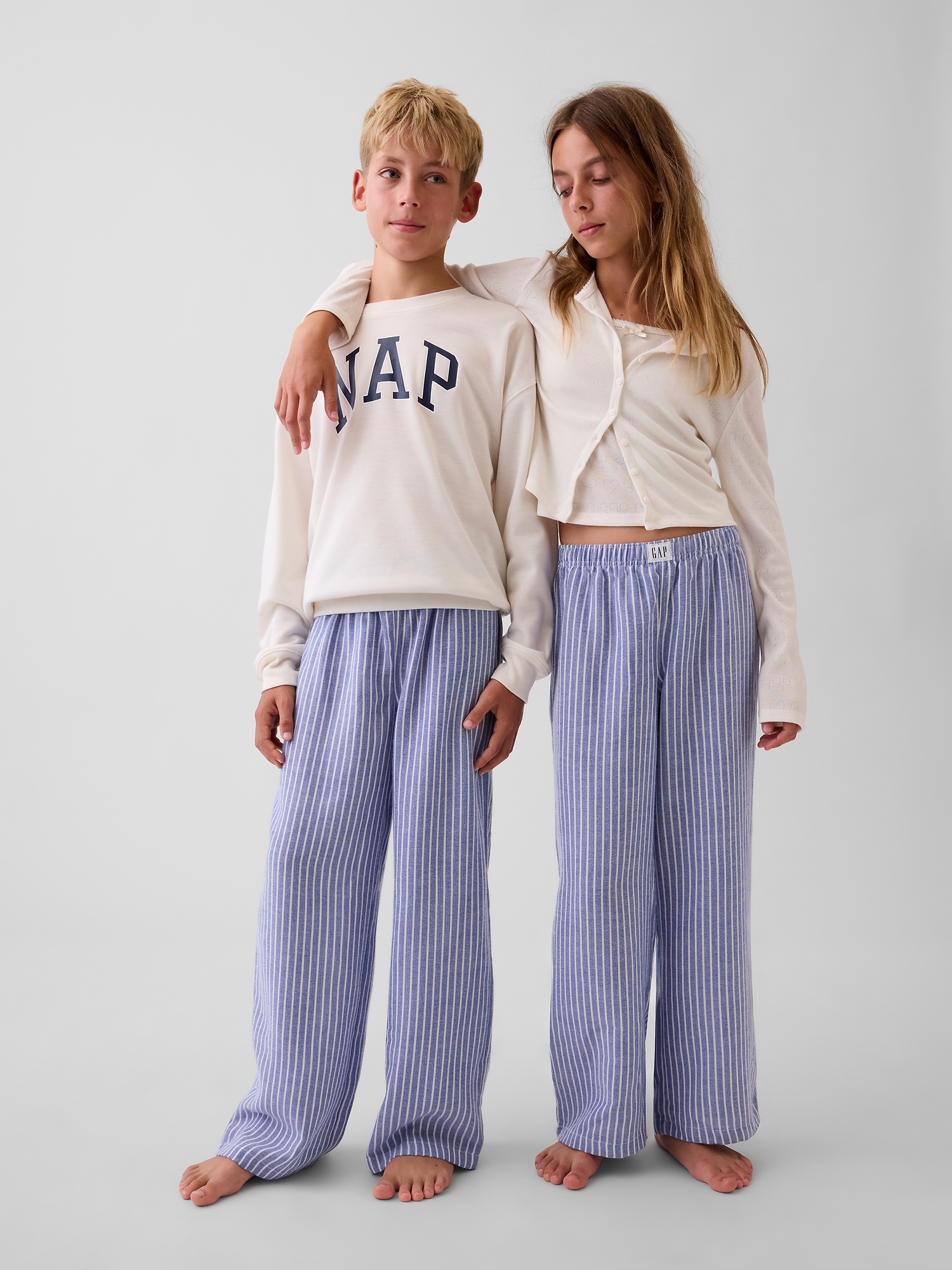Пижамные брюки для детей, фланель — Gap, цвет: Синий