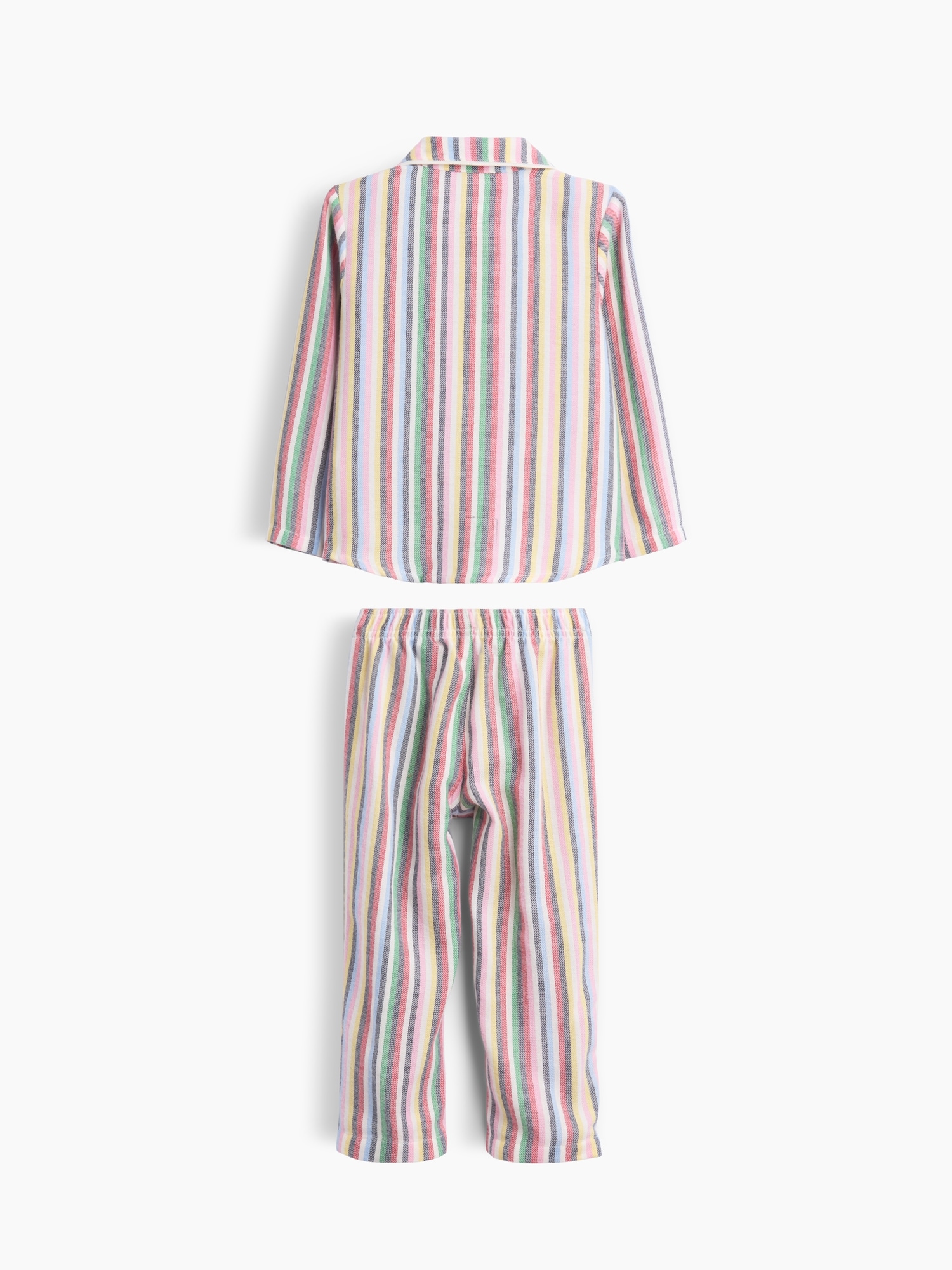 Пижамный комплект для детей, фланель — Gap, цвет: Happy Stripes — фото 2