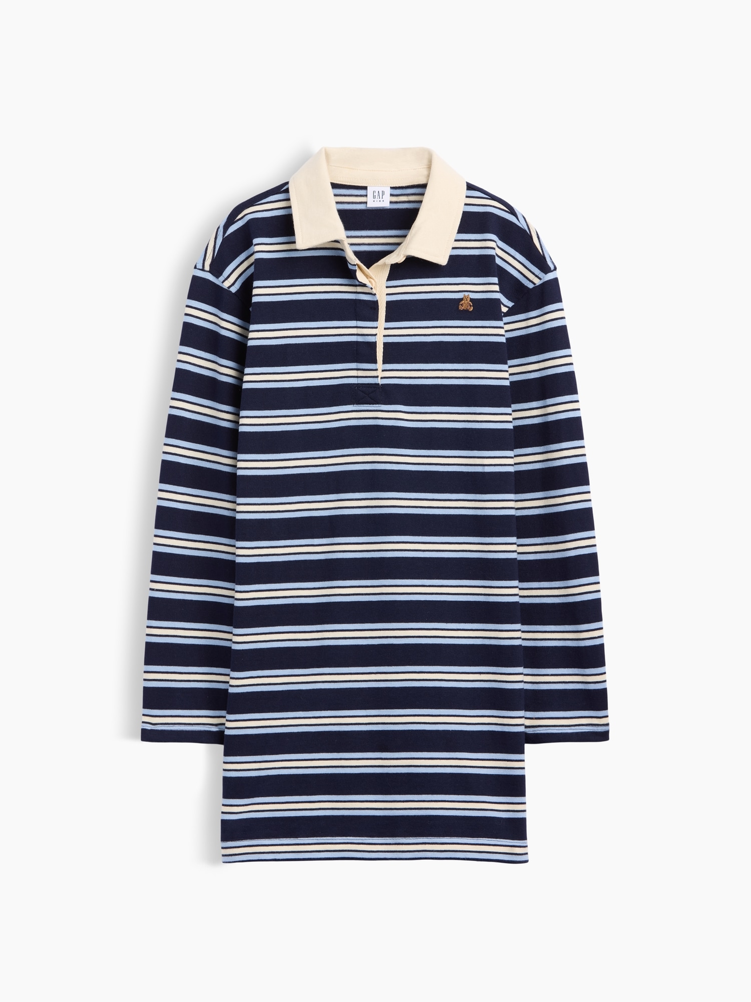 Gap Kids Relaxed Rugby Polo Shirt Dress In Blue