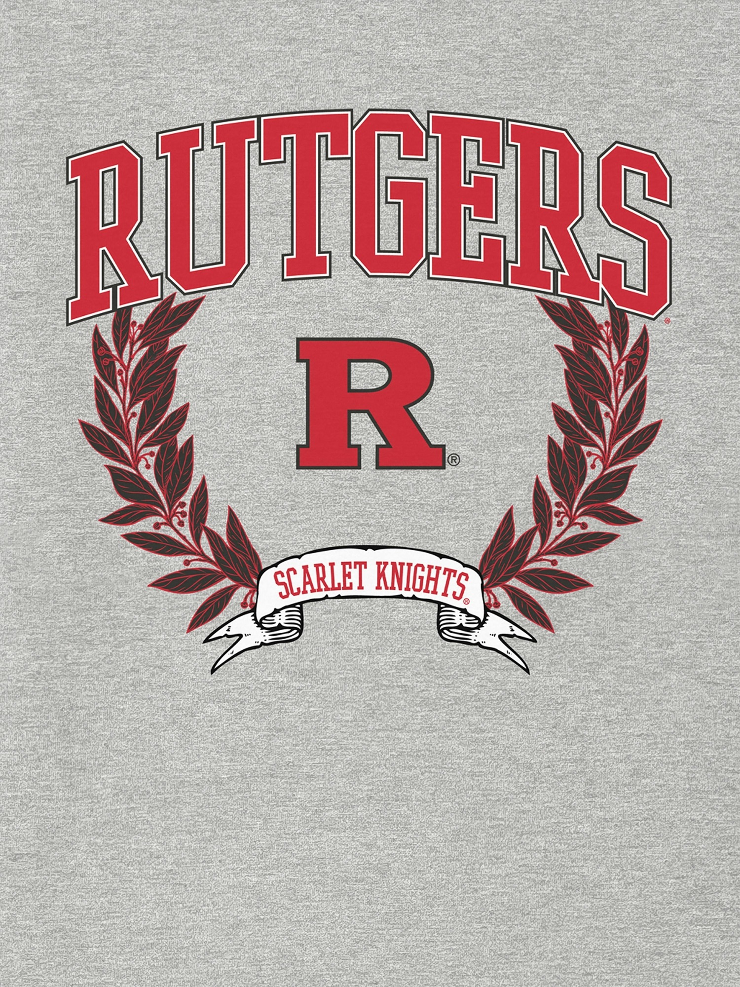 Мужская футболка Gap Rutgers University Laurels Dark Graphic, цвет: Меланжевый — фото 2