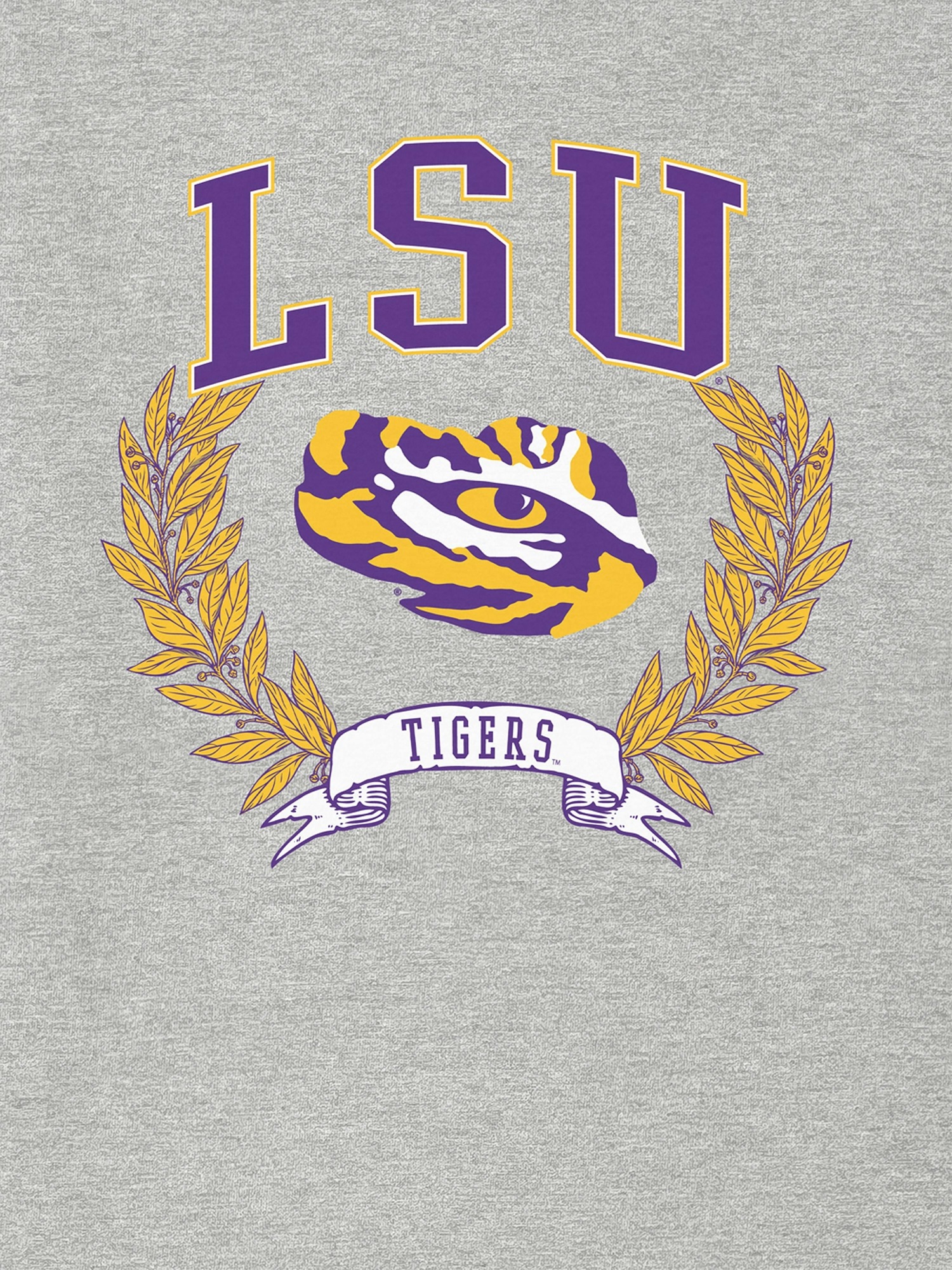 Мужская футболка Gap Louisiana State University Laurels Dark Graphic, цвет: Меланжевый — фото 2