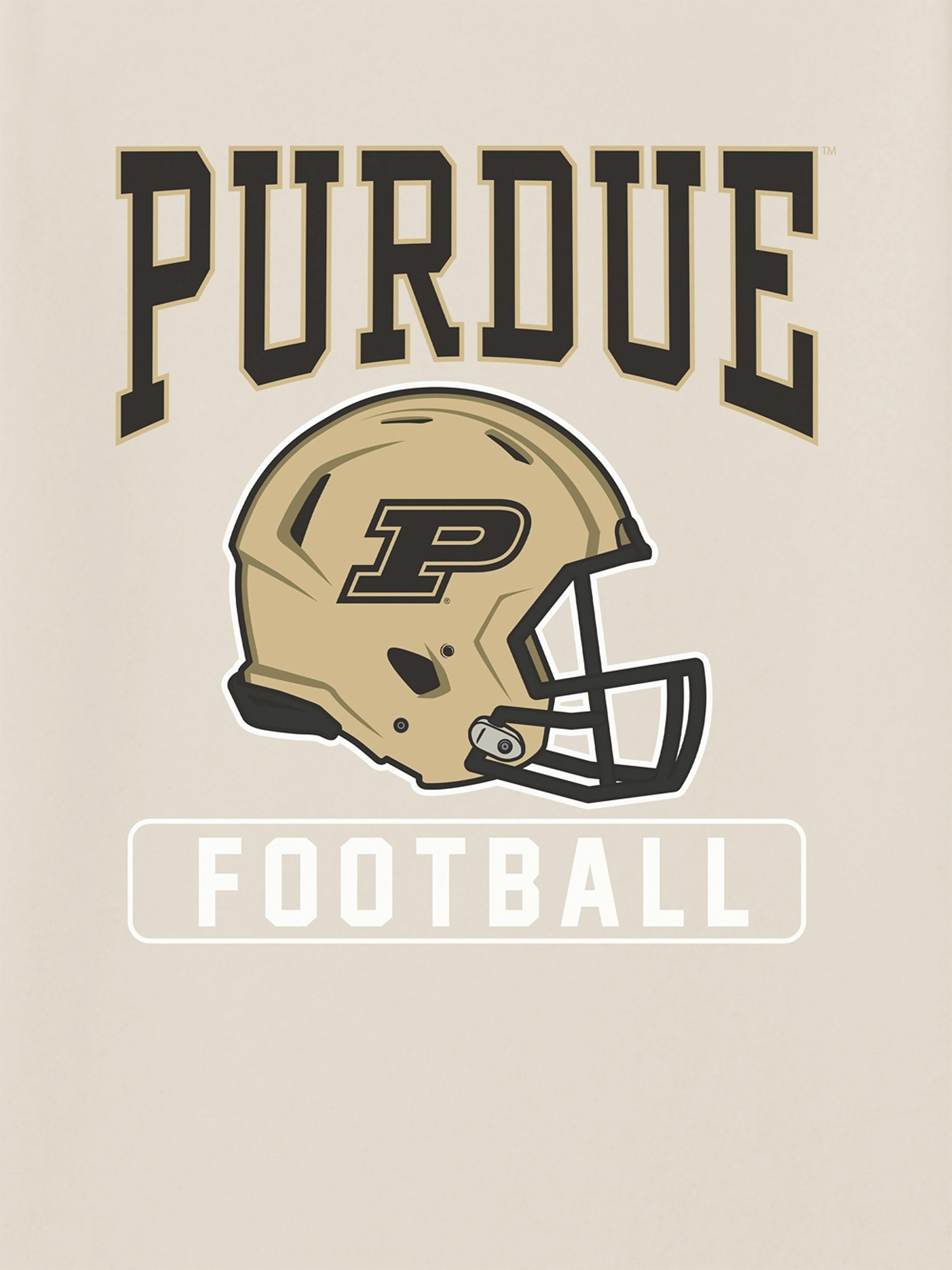 Мужская футболка Gap Purdue University Football Helmet Graphic, цвет: Кремовый — фото 2