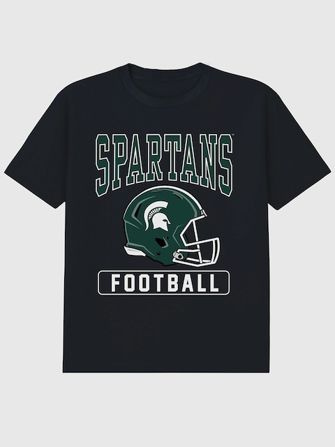 Michigan State University Football Helmet Graphic T-Shirt