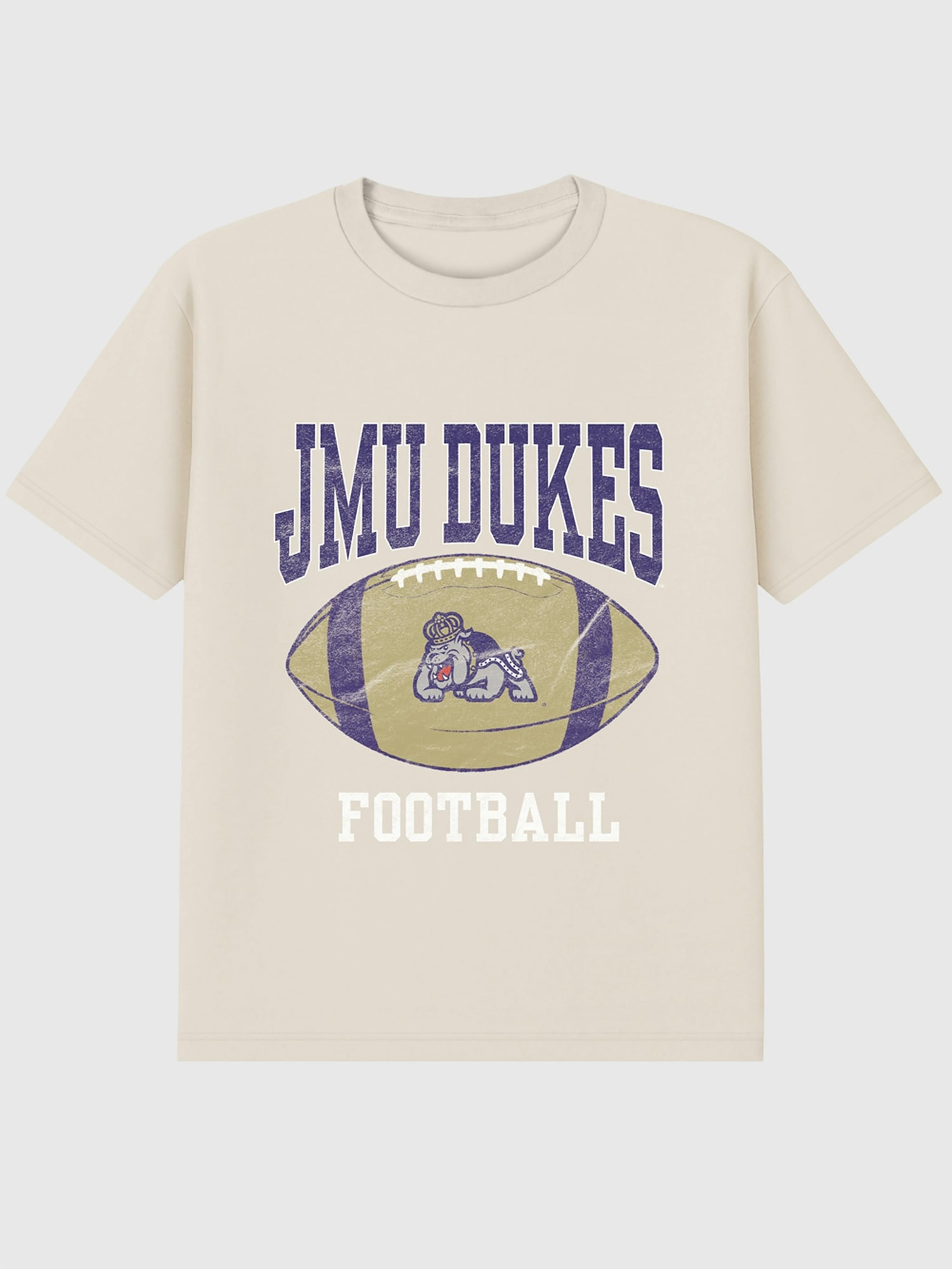 Мужская футболка Gap James Madison University Football Graphic, цвет: Кремовый