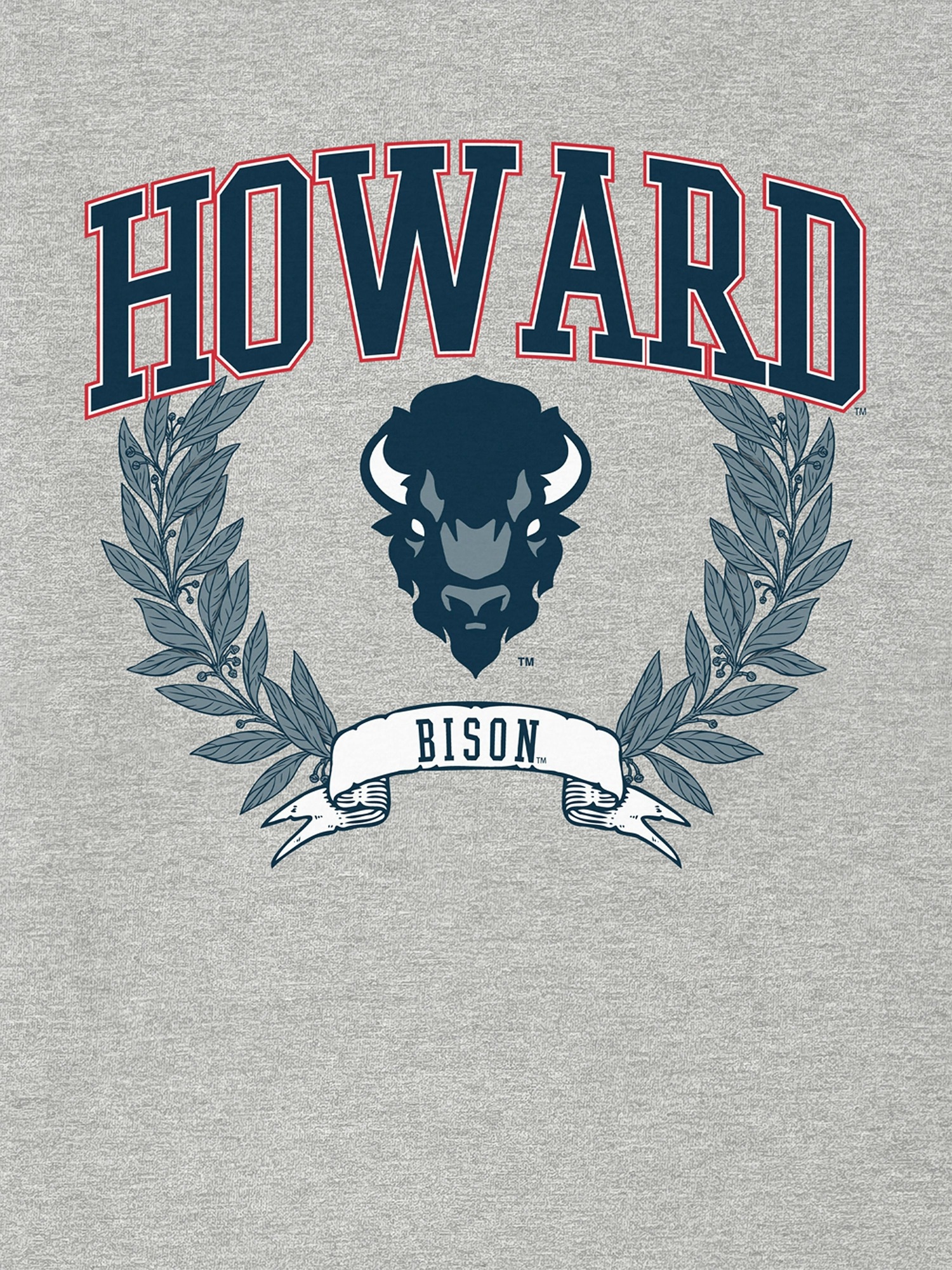 Мужская футболка Gap Howard University Laurels Dark Graphic, цвет: Меланжевый — фото 2