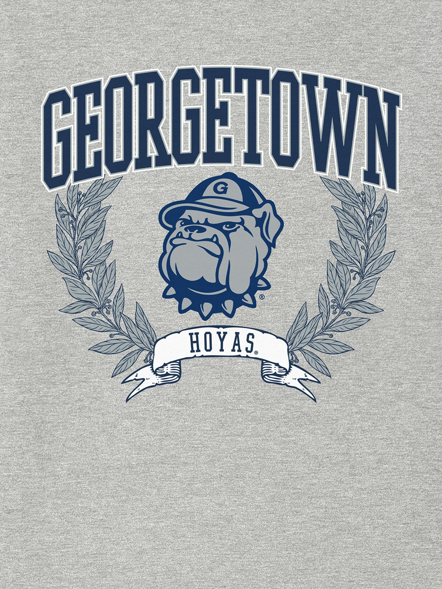 Мужская футболка Gap Georgetown University Laurels Dark Graphic, цвет: Меланжевый — фото 2