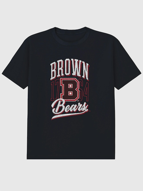 Brown University Classic Vintage Script Emblem Dark Graphic T-Shirt