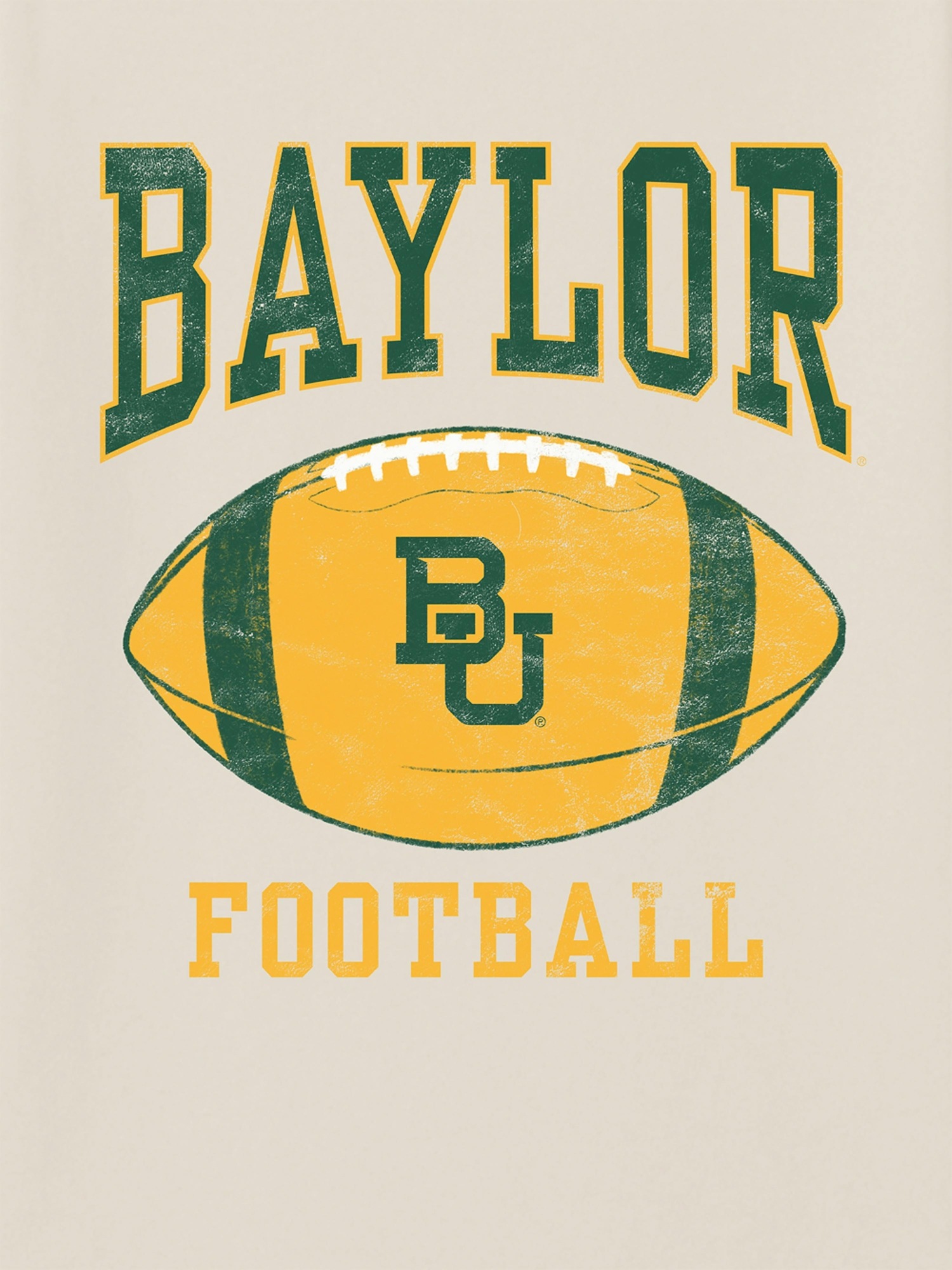 Мужская футболка Gap Baylor University Football Ball Graphic, цвет: Кремовый — фото 2