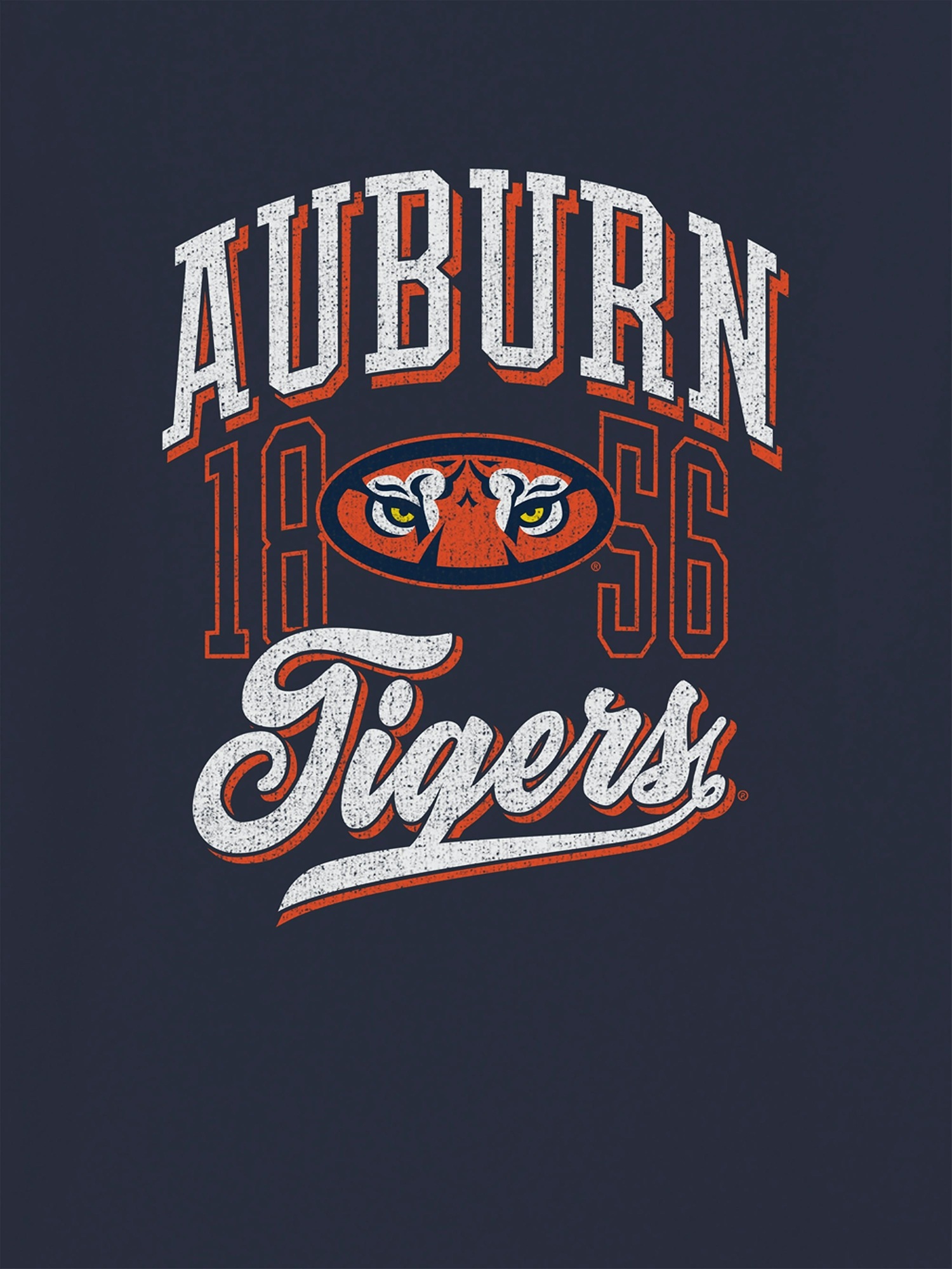 Мужская футболка Gap Auburn University Classic Vintage Script Emblem Graphic, цвет: Тёмно-синий — фото 2