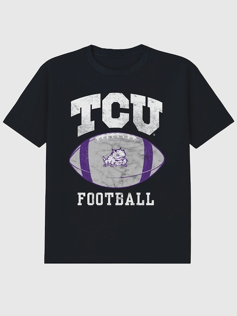 Texas Christian University Football Ball Graphic T-Shirt