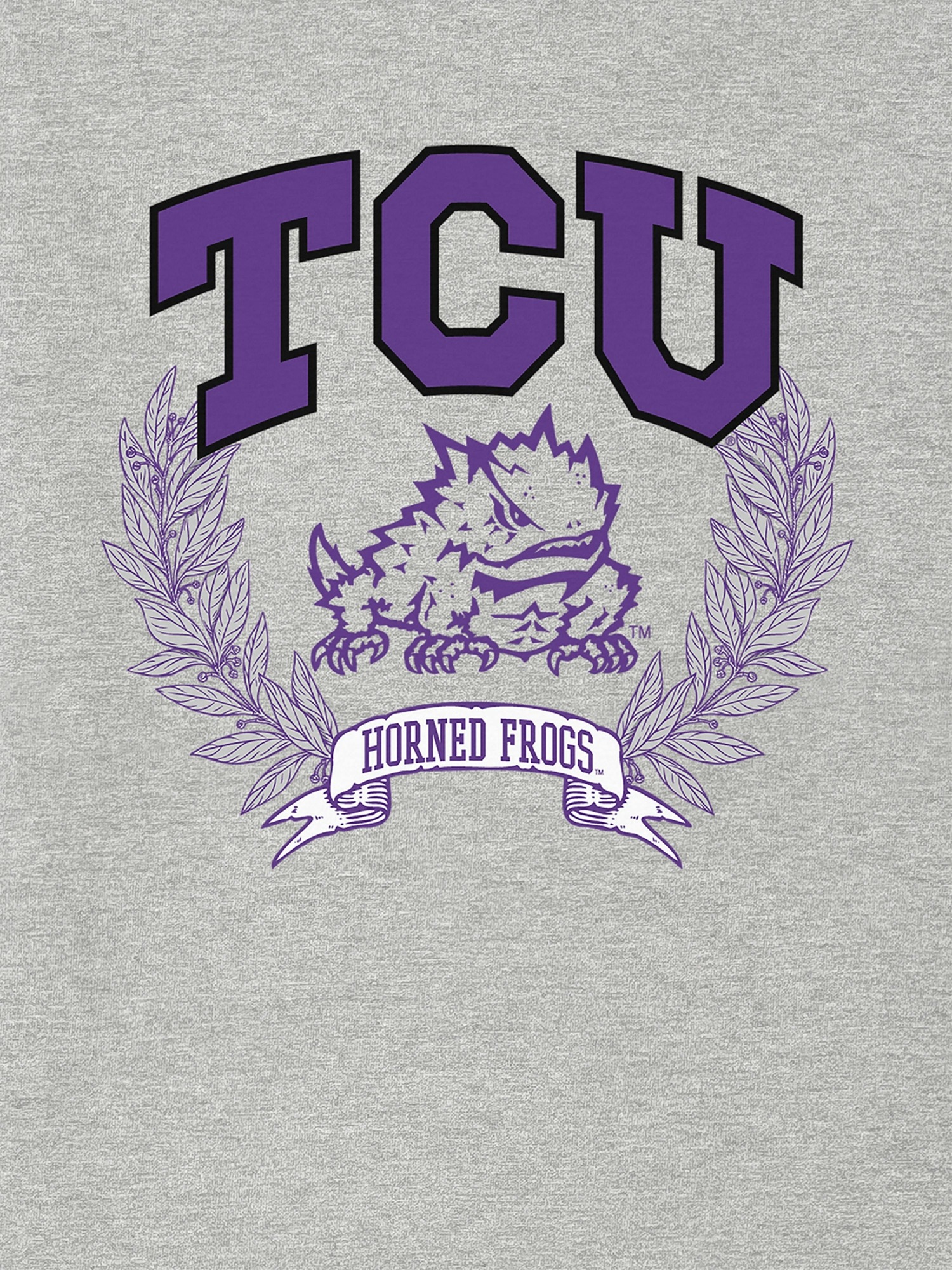 Мужская футболка Gap Texas Christian University Laurels Dark Graphic, цвет: Меланжевый — фото 2