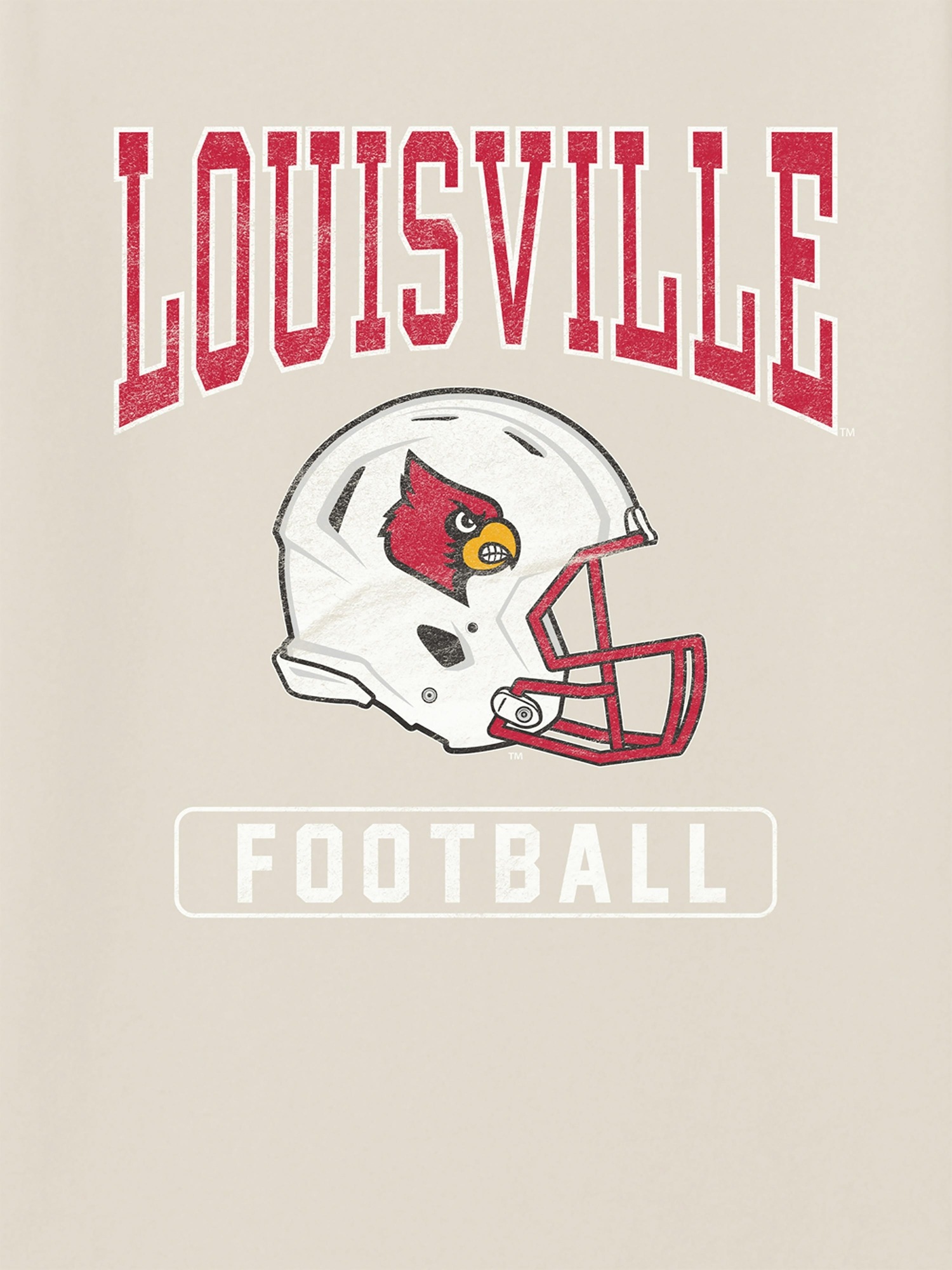 Мужская футболка Gap University Of Louisville Helmet Graphic, цвет: Кремовый — фото 2