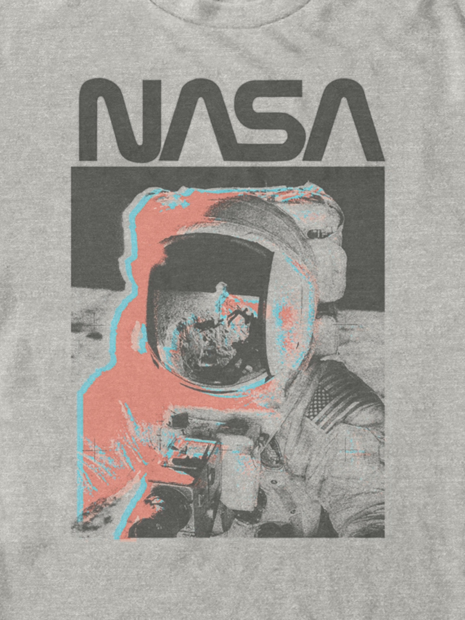 Мужская футболка Gap NASA Space Graphic, цвет: Меланжевый серый — фото 3