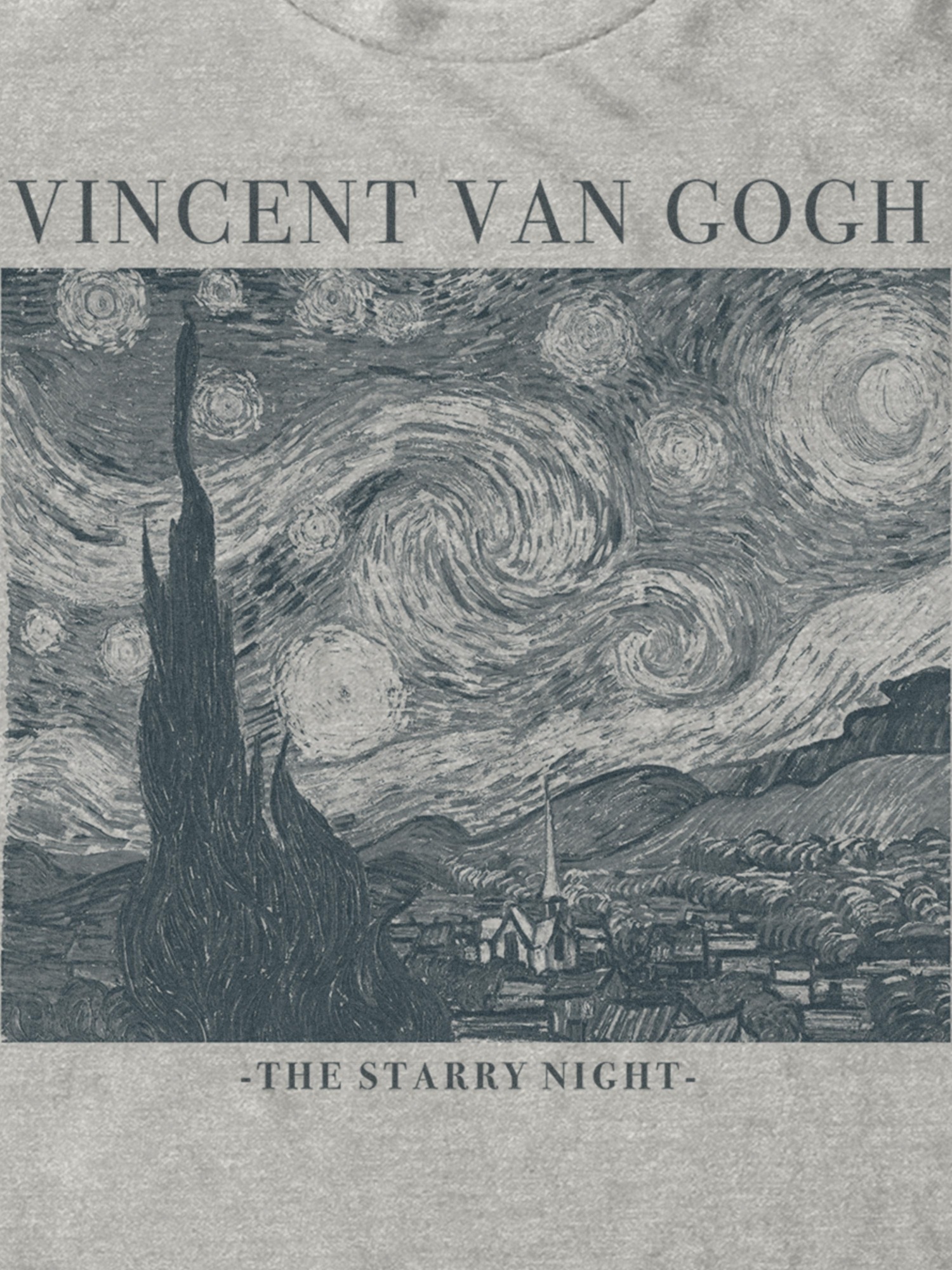 Мужская футболка Gap Starry Night Graphic, цвет: Меланжевый серый — фото 3