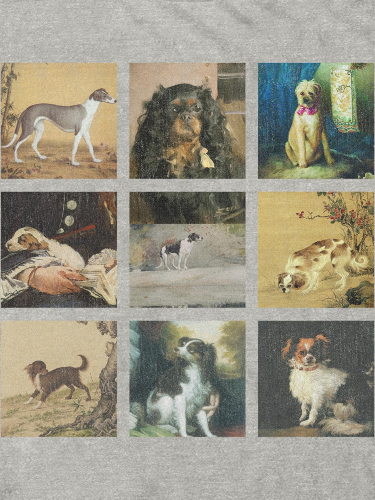 Мужская футболка Gap Dog Paintings Graphic, цвет: Меланжевый серый — фото 3