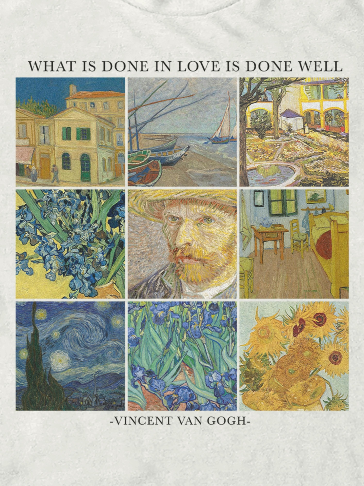 Мужская футболка Gap Van Gogh Grid Graphic, цвет: Молочный белый — фото 3