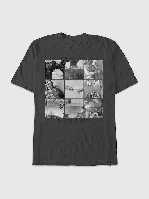 Michelangelo Grid Graphic T-Shirt
