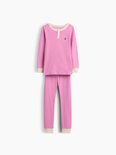 Baby & Toddler Organic Brushed Cotton Henley PJ Set