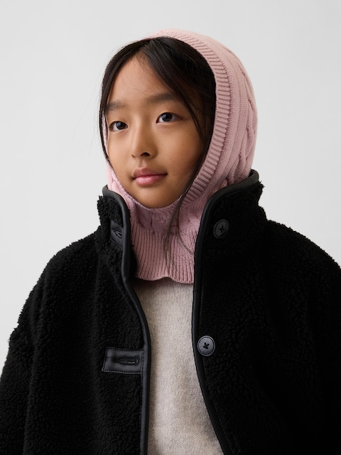 Kids Cable-Knit Hood