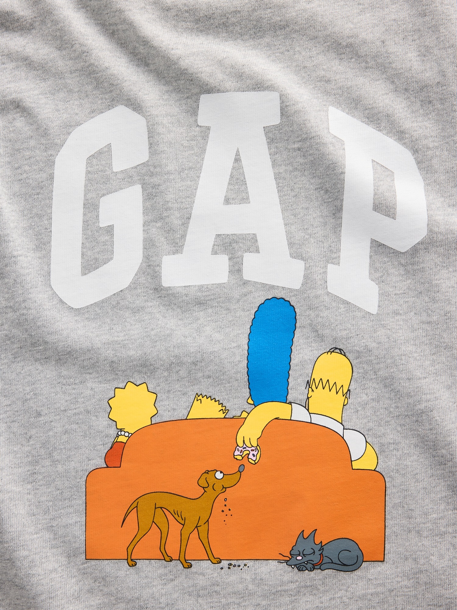 Женская футболка Gap Adult The Simpsons Heavyweight Graphic, цвет: Меланжевый серый — фото 5
