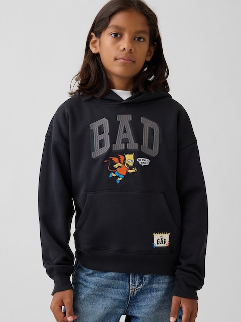 Kids The Simpsons VintageSoft BAD Logo Hoodie