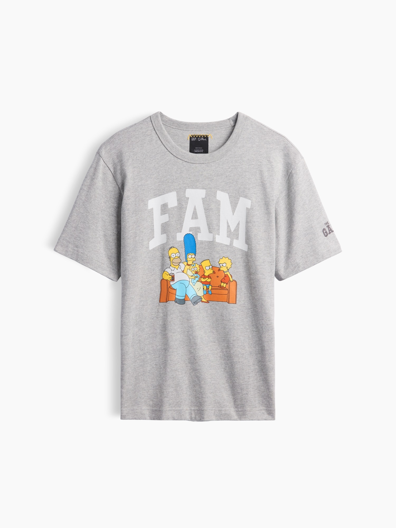 Женская футболка Gap Adult The Simpsons Heavyweight Graphic, цвет: Меланжевый серый — фото 6