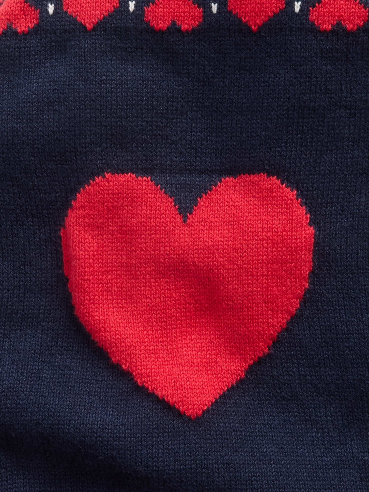 Головные уборы Gap Heart Fair Isle Hood для малышей, цвет: Тёмный ночной тёмно-синий — фото 2