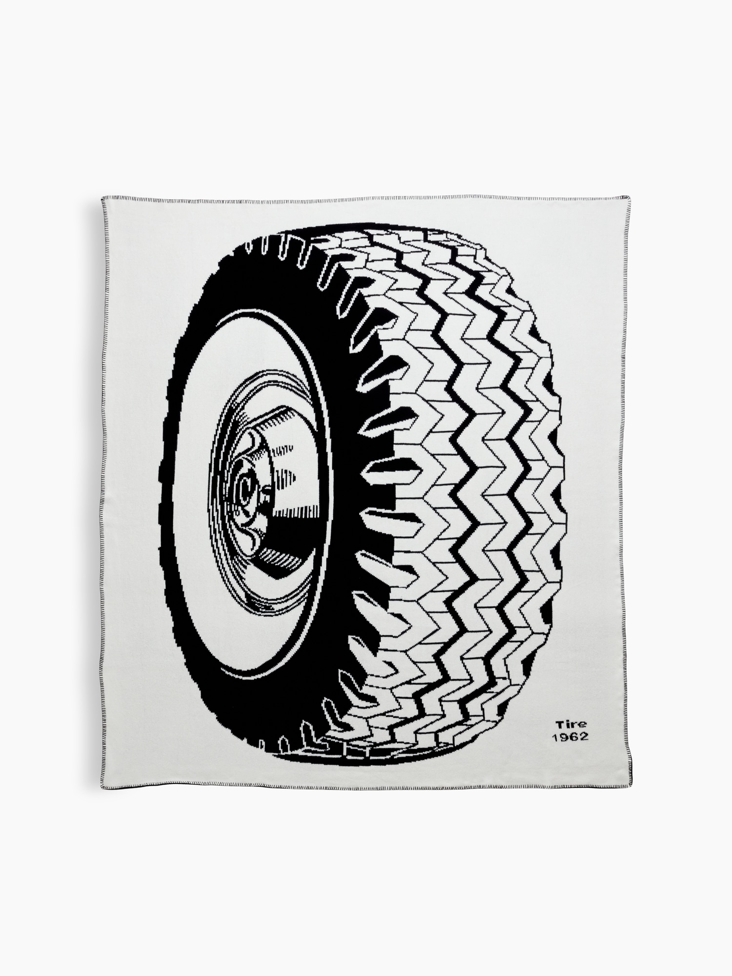 Плед Gap Lichtenstein Whitney Tire CashSoft Blanket, цвет: Слоновая кость морозный