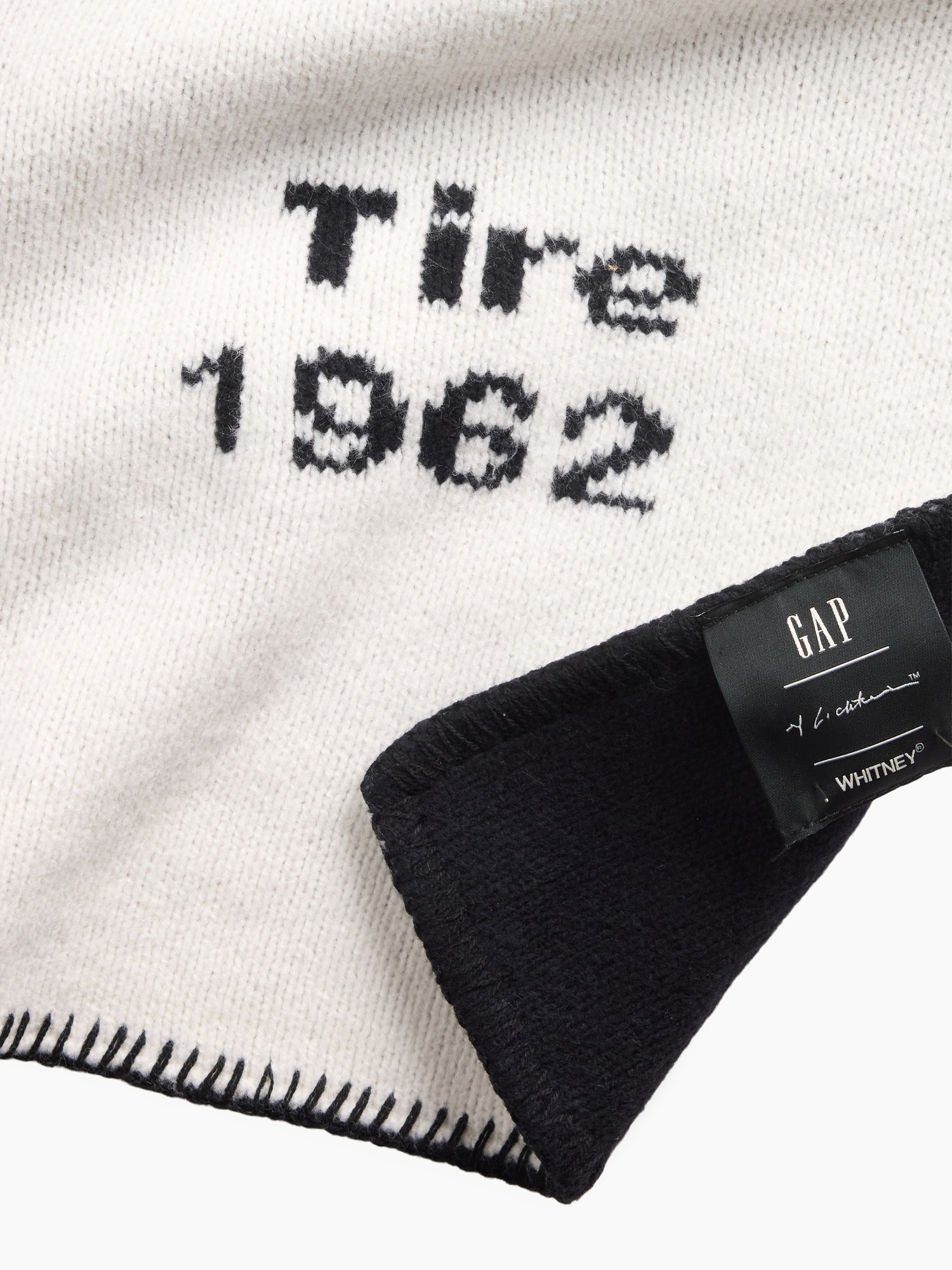 Плед Gap Lichtenstein Whitney Tire CashSoft Blanket, цвет: Слоновая кость морозный — фото 2