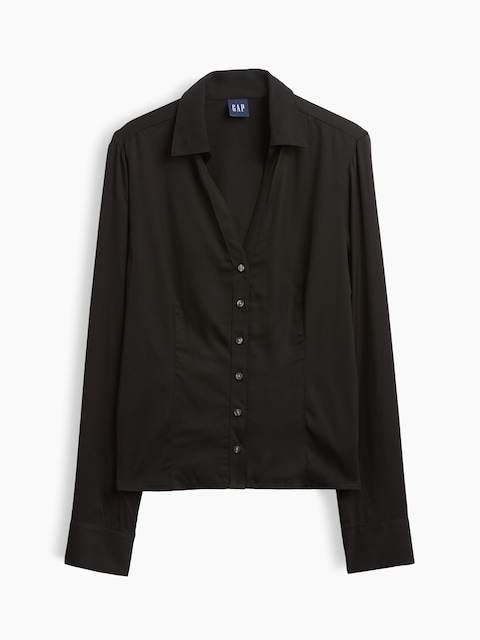 Satin Fitted Shirt