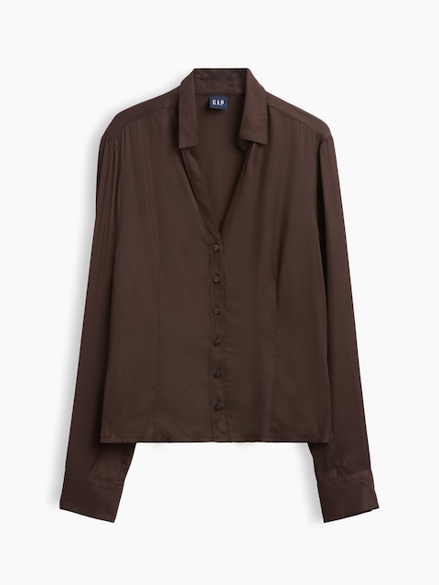 Satin Fitted Shirt