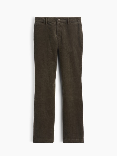 Mid Rise Corduroy Relaxed Flare Pants