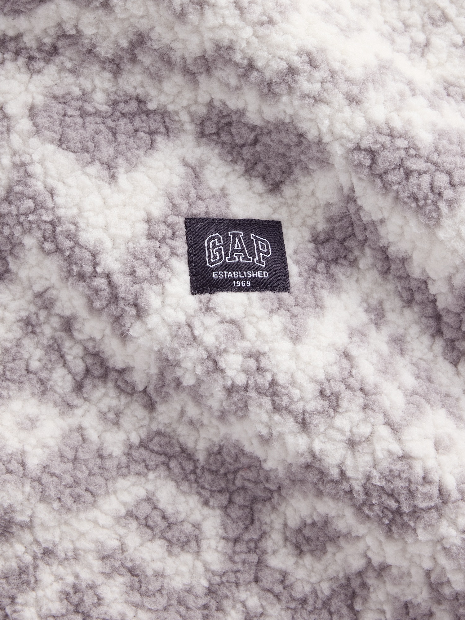 Детский пуловер Gap из шерпы на молнии до груди, цвет: Коричневый — фото 4