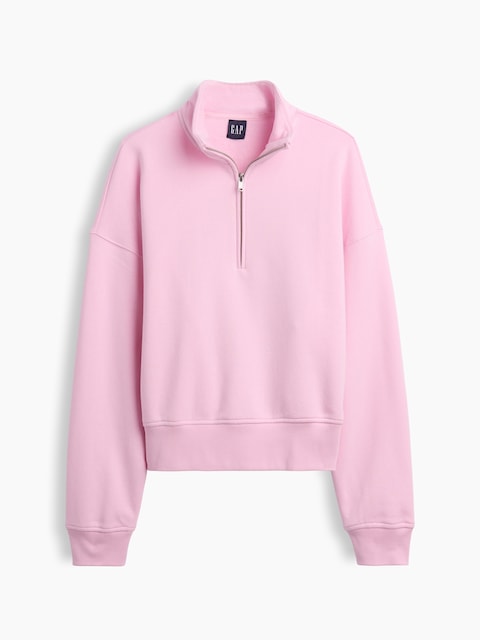 VintageSoft Oversized Half-Zip Wedge Pullover